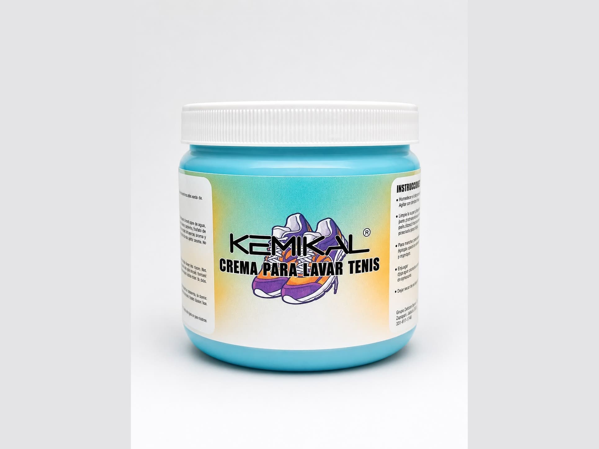 Crema para Lavar Tenis Kemikal — presentación en bote de 1 litro